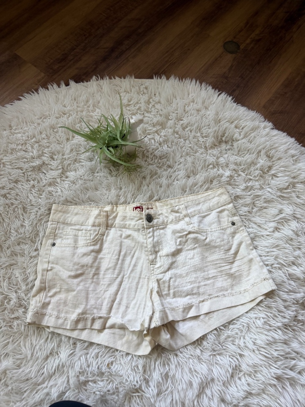Casual off-white lei Ashley low rise vintage y2k Off-White Cotton Blend Jean sum
